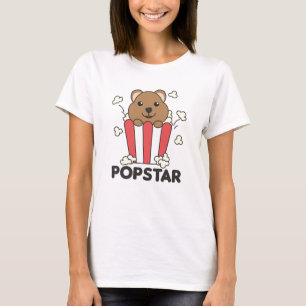 T-shirt Quokka Popcorn Time Animaux Amusants En Restaurati