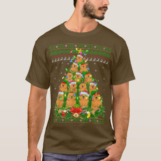 T-shirt Quokka Xmas Éclairage Arbre Père Noël Quokka Vilai