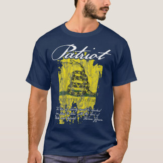 T-shirt Quota de Patriot Gadsden Flag Founding Fathers