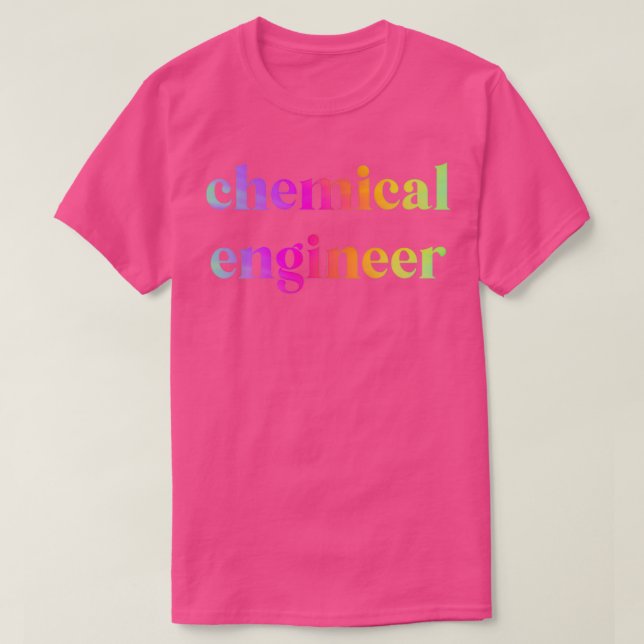 T-shirt quotChemical Engineerquot arc-en-ciel (Design devant)