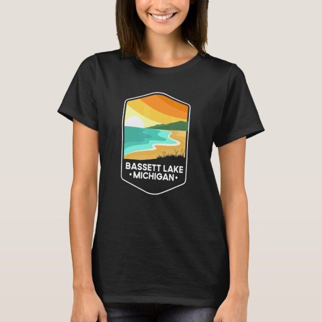 T-shirt Quote Bassett Lake Loon Michigan (Devant)