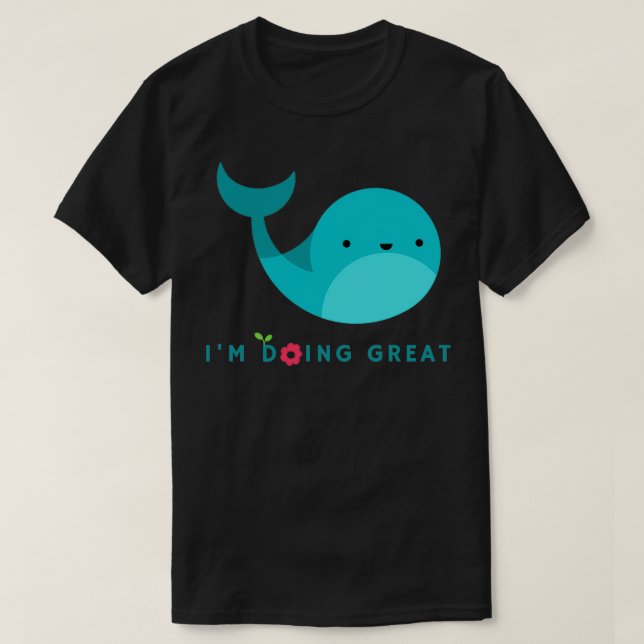 T-shirt quotIx27m faire grande quot jolie baleine (Design devant)