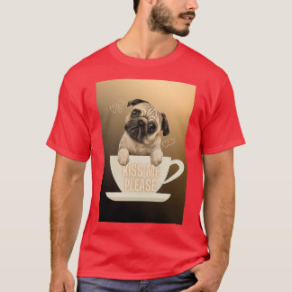 T-shirt quotKiss Me Pleasequot Carlin Love in Coffee Cup