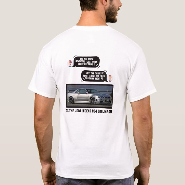 T-shirt R34 Skyline GTR (Dos)