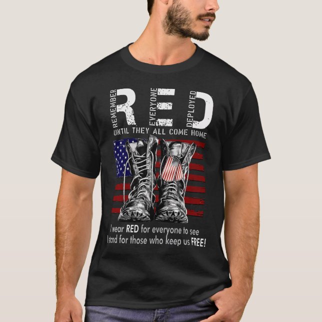 T-shirt R.E.D Vendredi Militaire Souvenez-vous de tous les (Devant)