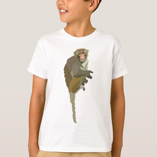 T-shirt R est pour Rhesus Macaque (Devant)
