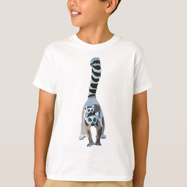 T-shirt R est pour Ring Tail Lemur (Devant)