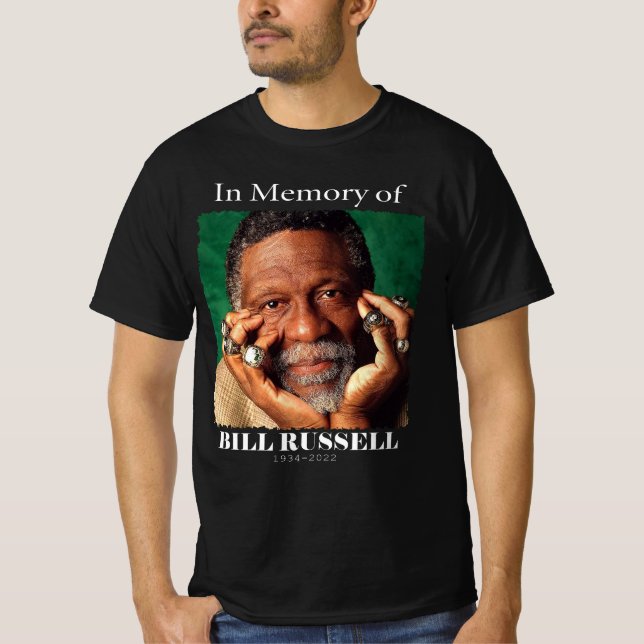 T-shirt R.I.P. Bill Russell Basketball (Devant)