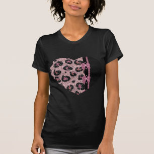 T-shirt RAB Rockabilly Pink Leopard Ribbon Bows