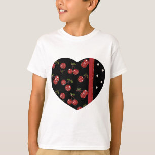 T-shirt RAB Rockabilly très cerise cerises Noir