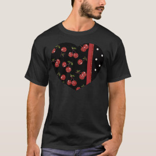 T-shirt RAB Rockabilly très cerise cerises Noir
