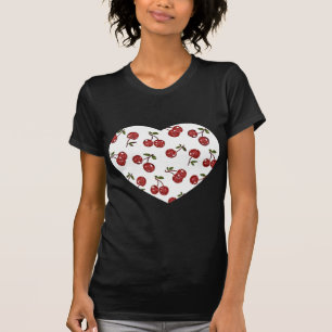 T-shirt RAB Rockabilly très cerise cerises sur blanc