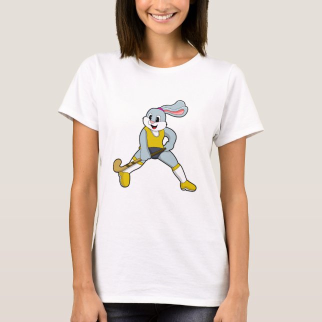 T-shirt Rabat au hockey avec chauve-souris de hockey (Devant)