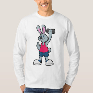 T-shirt Rabbit à Fitness avec Dumbbell