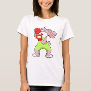 T-shirt Rabbit à la boxe avec gants de boxe