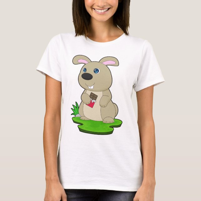 T-shirt Rabbit Chocolate bar (Devant)