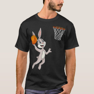 T-shirt Rabbit de Pâques Un Basket-Ball à Dunking Garçons