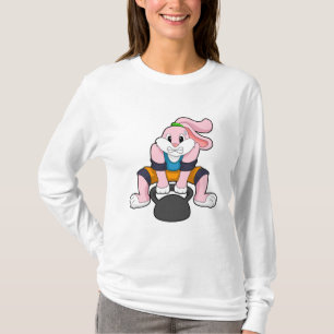 T-shirt Rabbit en forme avec Dumbbell.PNG