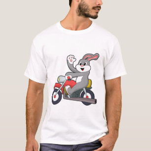 T-shirt Rabbit en tant que Biker avec Motorcycle.PNG