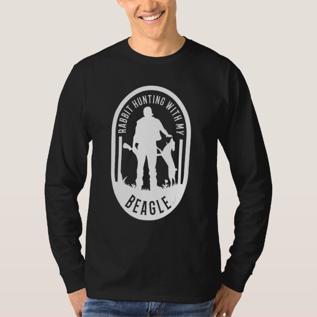 T-shirt Rabbit hunting With My Beagle Jumpy Rabbits (Devant)