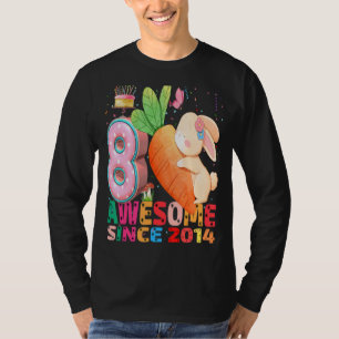 T-shirt Rabbit I'm 8 Years Girls Birthday Rabbit Party