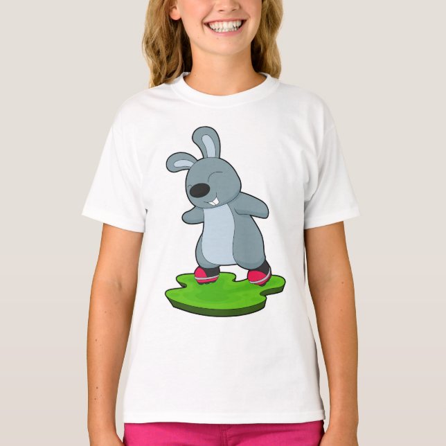 T-shirt Rabbit Inline skating Inline skates (Devant)