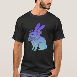 T-shirt Rabbit Pastel Arc-en-ciel rayé Vintage Aesthe