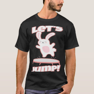 T-shirt Rabbit sur Trampoline Jump Gymnast Trampoline