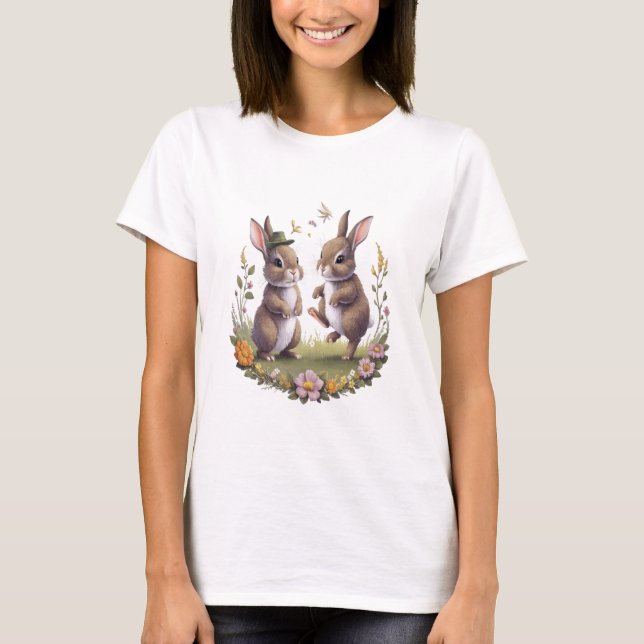 T-shirt rabbits sticker (Devant)