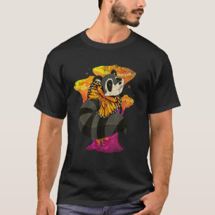 T-shirt Raccoon animal de la forêt d'insectes papillons ma