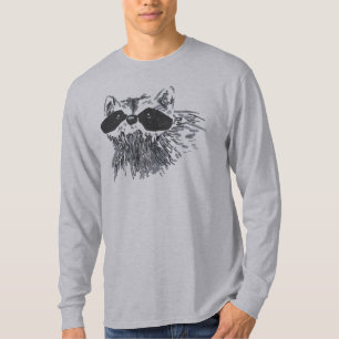 T-shirt Raccoon animal sauvage de la forêt dessiné à la ma
