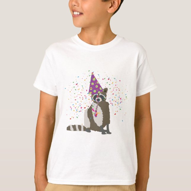 T-shirt Raccoon - Animaux ayant une fête (Devant)
