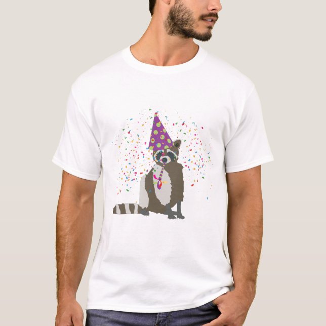 T-shirt Raccoon - Animaux ayant une fête (Devant)