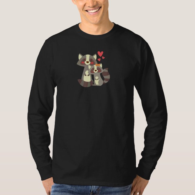 T-shirt RACCOON Anniversaire de mariage Fête de fiançaille (Devant)