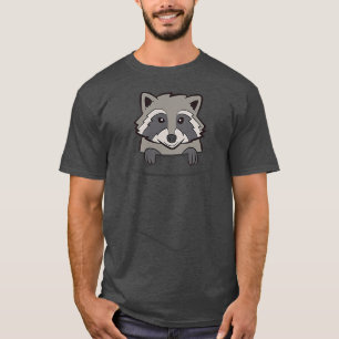 T-shirt Raccoon dans une boîte de poche Pocket Pocket Racc
