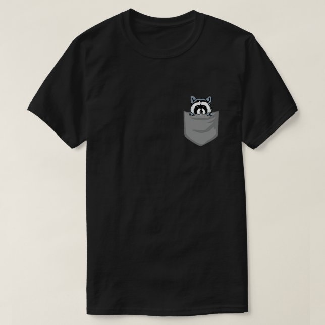 T-shirt Raccoon dans votre poche Drôle Raccoon Pocket cade (Design devant)