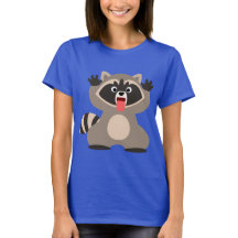 Raccoon de caricature mignon Sticking Out Langue