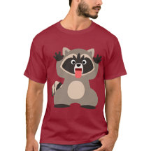 Raccoon de caricature mignon Sticking Out Langue