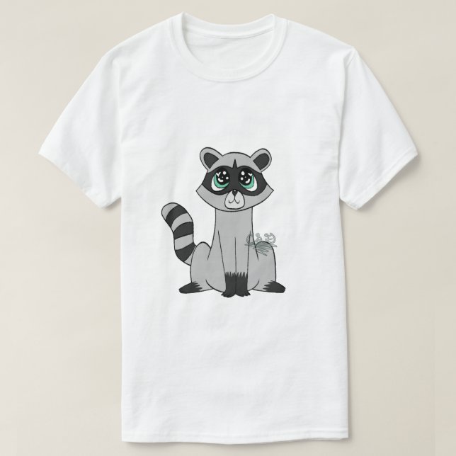 T-shirt Raccoon de dessin (Design devant)