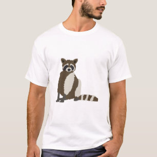 T-shirt Raccoon de mange dans la forêt de pins
