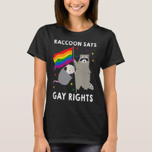 T-shirt Raccoon Dit Gay Rights Human Rights Equality Lgbtq