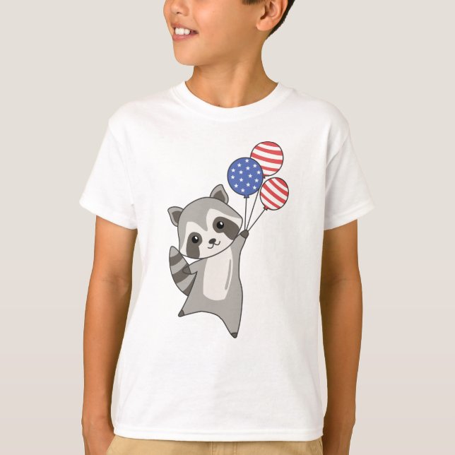 T-shirt Raccoon Flies (Devant)