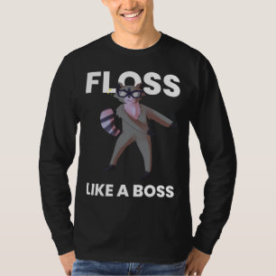 T-shirt Raccoon Floss Comme Un Patron Flossant Danse Drôle