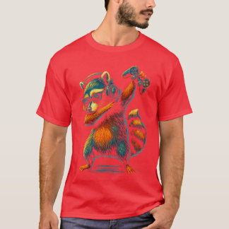 T-shirt Raccoon Gamer Funny Video Games Dabbing Gaming Rac