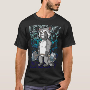 T-shirt Raccoon Gym Entraînement Poids Décharge