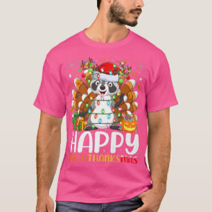T-shirt Raccoon Lover Halloween Noël Joyeux Hallomerci