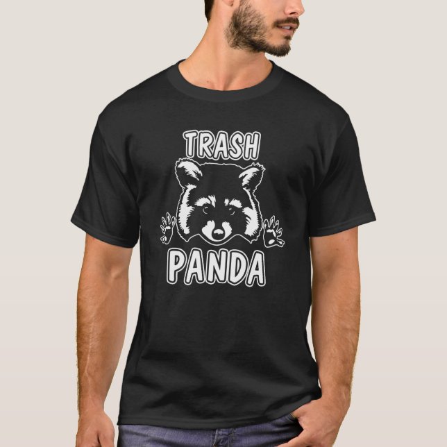 T-shirt Raccoon Lover Tees Trash Panda Raccoon (Devant)