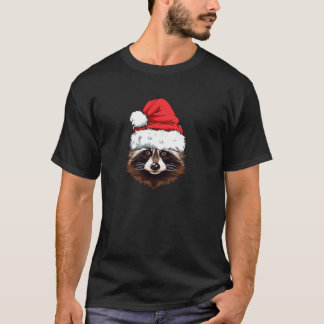 T-shirt Raccoon Lover Xmas Lights Raccoon Noël Pullov