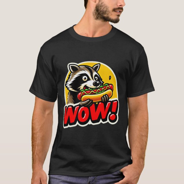 T-SHIRT RACCOON MANGER CHIEN CHAUD 4 (Devant)