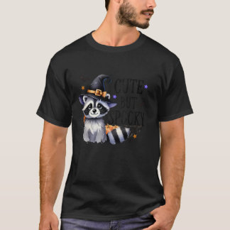 T-shirt Raccoon mignon mais Éffrayant Citrouille Halloween
